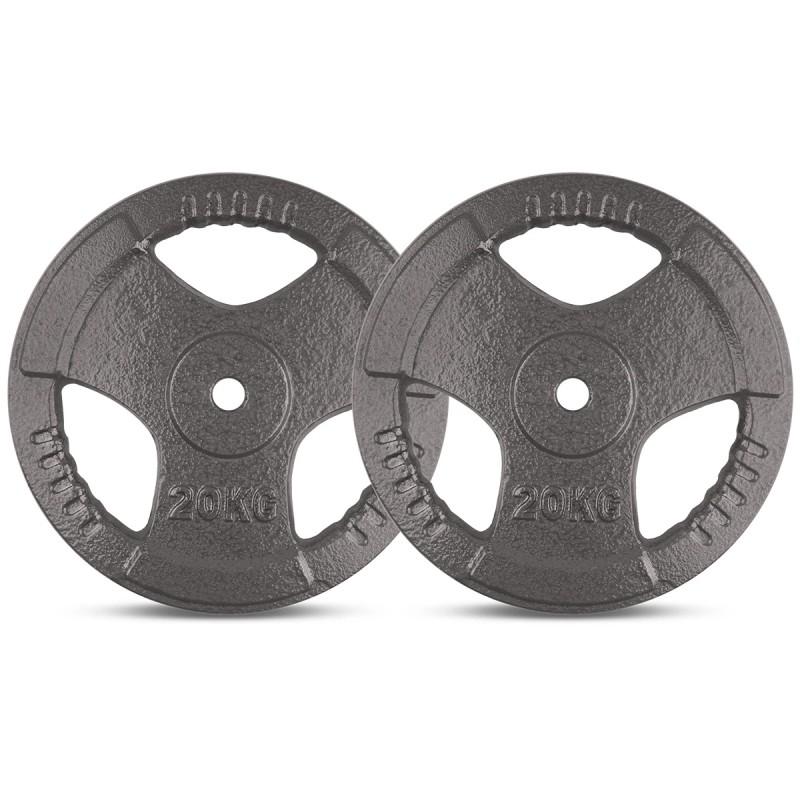 Lifespan CORTEX 20kg Tri-Grip 25mm Standard Plate (Pair) Lifespan CORTEX 20kg Tri-Grip 25mm Standard Plate (Pair)