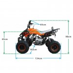 MW 125cc Sports Quad Bike - Black