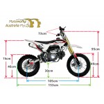 MW 125cc Dirt Bike X Small Wheel Black
