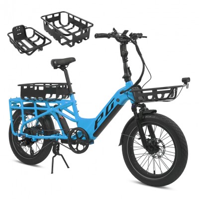 Progear E-Moover Cargo Bike + Hauler Kit - Electric Blue