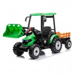 Go Skitz Bruce The 24V Tractor with Roof & Trailer - Green Go Skitz Bruce The 24V Tractor with Roof & Trailer - Green