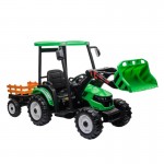 Go Skitz Bruce The 24V Tractor with Roof & Trailer - Green Go Skitz Bruce The 24V Tractor with Roof & Trailer - Green