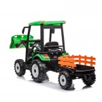 Go Skitz Bruce The 24V Tractor with Roof & Trailer - Green Go Skitz Bruce The 24V Tractor with Roof & Trailer - Green