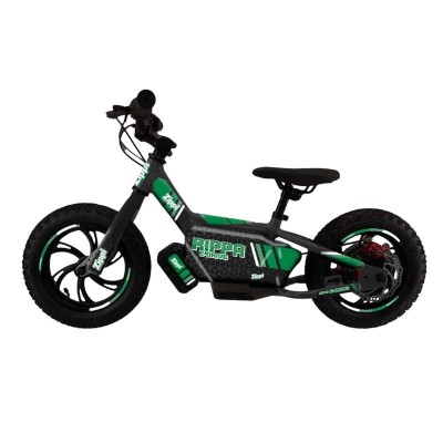 Zippi Rippa E-Drive 12" Kids Electric Balance Bike - Green