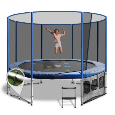 OZ Trampolines Summit Round 10 Ft. Above Ground Trampoline - Blue