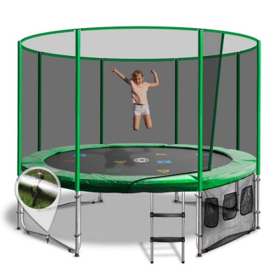 OZ Trampolines Summit Round 10 Ft. Above Ground Trampoline - Green