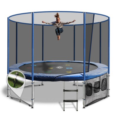 OZ Trampolines Summit Round 14 Ft. Above Ground Trampoline - Blue