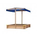 Keezi Fir Wood Canopy Outdoor Sand Box Set Sand Pit - Natural Wood Keezi Fir Wood Canopy Outdoor Sand Box Set Sand Pit - Natural Wood