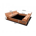 Keezi Square Sand Pit - Natural Wood Keezi Square Sand Pit - Natural Wood