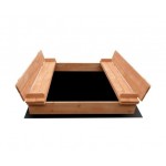 Keezi Square Sand Pit - Natural Wood Keezi Square Sand Pit - Natural Wood
