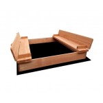 Keezi Square Sand Pit - Natural Wood Keezi Square Sand Pit - Natural Wood