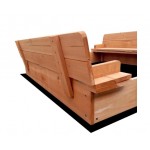 Keezi Square Sand Pit - Natural Wood Keezi Square Sand Pit - Natural Wood
