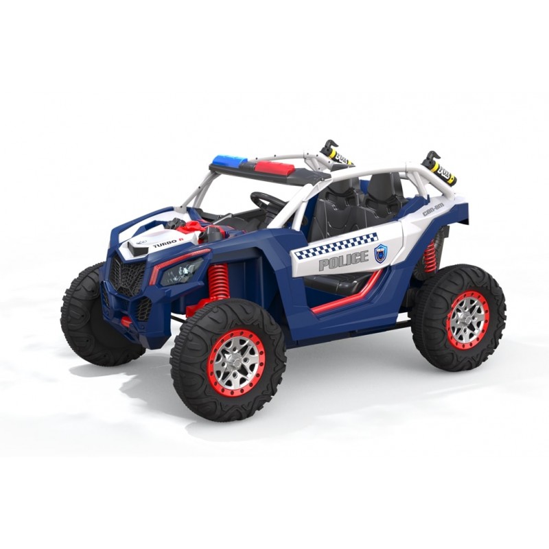 Go Skitz 24V Police Beach Buggy Kids Ride On Blue Go Skitz 24V Police Beach Buggy Kids Ride On Blue
