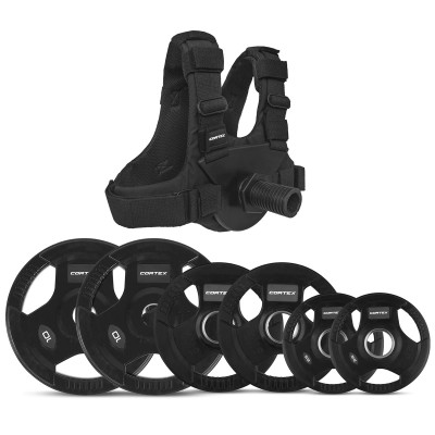Lifespan CORTEX Plate Loaded Weight Vest with 35kg Tri-Grip Olympic Plate Package