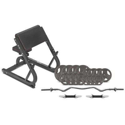 Lifespan CORTEX BN-8 Preacher Pad + 84kg Standard Tri-Grip Weight Plate & Curl Bar Package