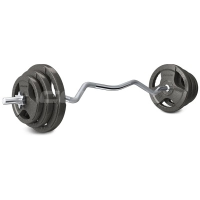 Lifespan CORTEX 40kg Curl Bar 25mm Standard Weight Set
