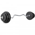 Lifespan CORTEX 90kg EnduraShell Barbell Weight Set with Weight Tree