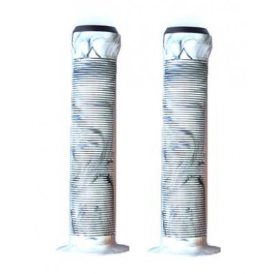 Velo White & Black Kraton Rubber Mushroom 147mm Scooter Grips