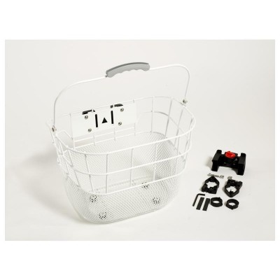 Go Easy White Front Bicycle Basket