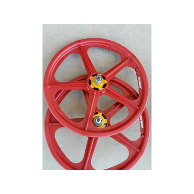 Old School BMX 20" SKYWAY RED/GOLD Flanges *** LIMITED EDITION*** by Skyway