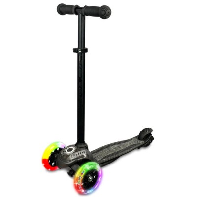 Crazy Skates Joey GLO Scooter - Black with Safety Pads